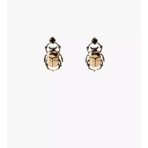 NWT Zara Gold and Black Insect Earrings
